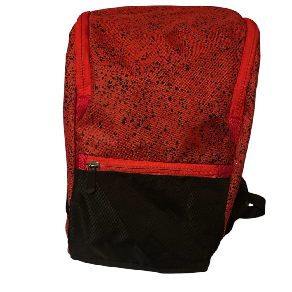 Athletic Works Red and Black Speckled Backpack Like New
